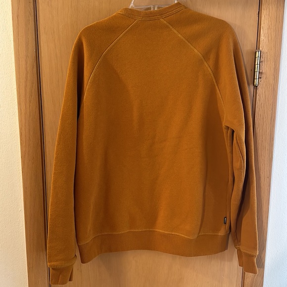 REI Co-op Men’s Seek Nature Crew Neck Patch Sweatshirt Pumpkin Orange Medium - Picture 8 of 11